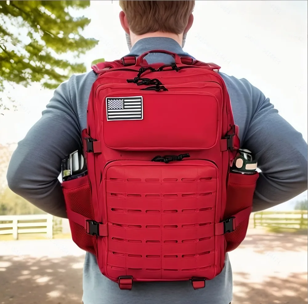 25L/45L Tactical Backpack Outdoor for Women/men Laser Cut Molle Hiking 3Day pack School Bag Gym Rucksack with Dual Cup Holder
