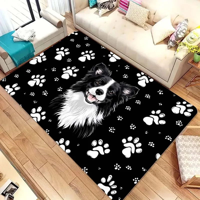 Cute Minimalist Lying Panda Area Rug Adorable Cartoon Animal Design Bedroom Playroom Washable Floor Mat