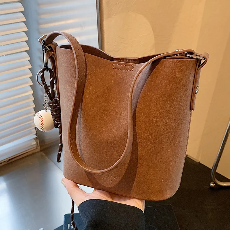 Advanced Texture Retro Small Bags Women2024New Trendy All-Match Casual Crossbody Bag Shoulder Underarm Bucket Bag