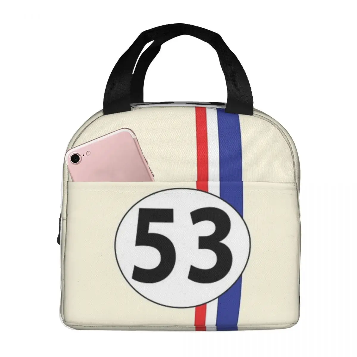 Herbie, Number 53 Lunch Bags Insulated Bento Box Waterproof Lunch Tote Leakproof Cooler Thermal Bag for Woman Girl Travel