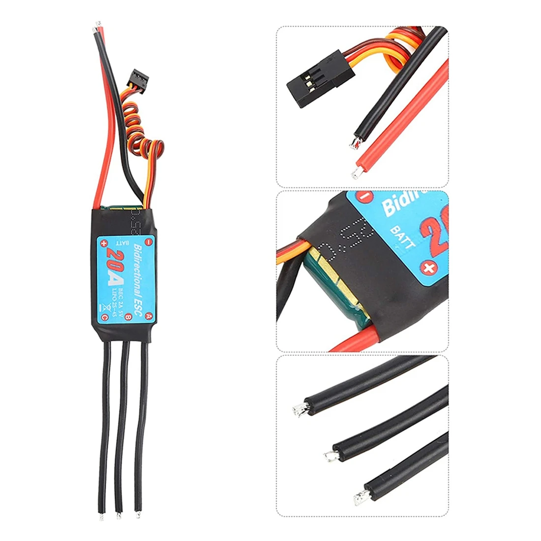 Moderner bidirektionaler ESC 20A bürstenloser Regler für Fernbedienungsschiff (20A)