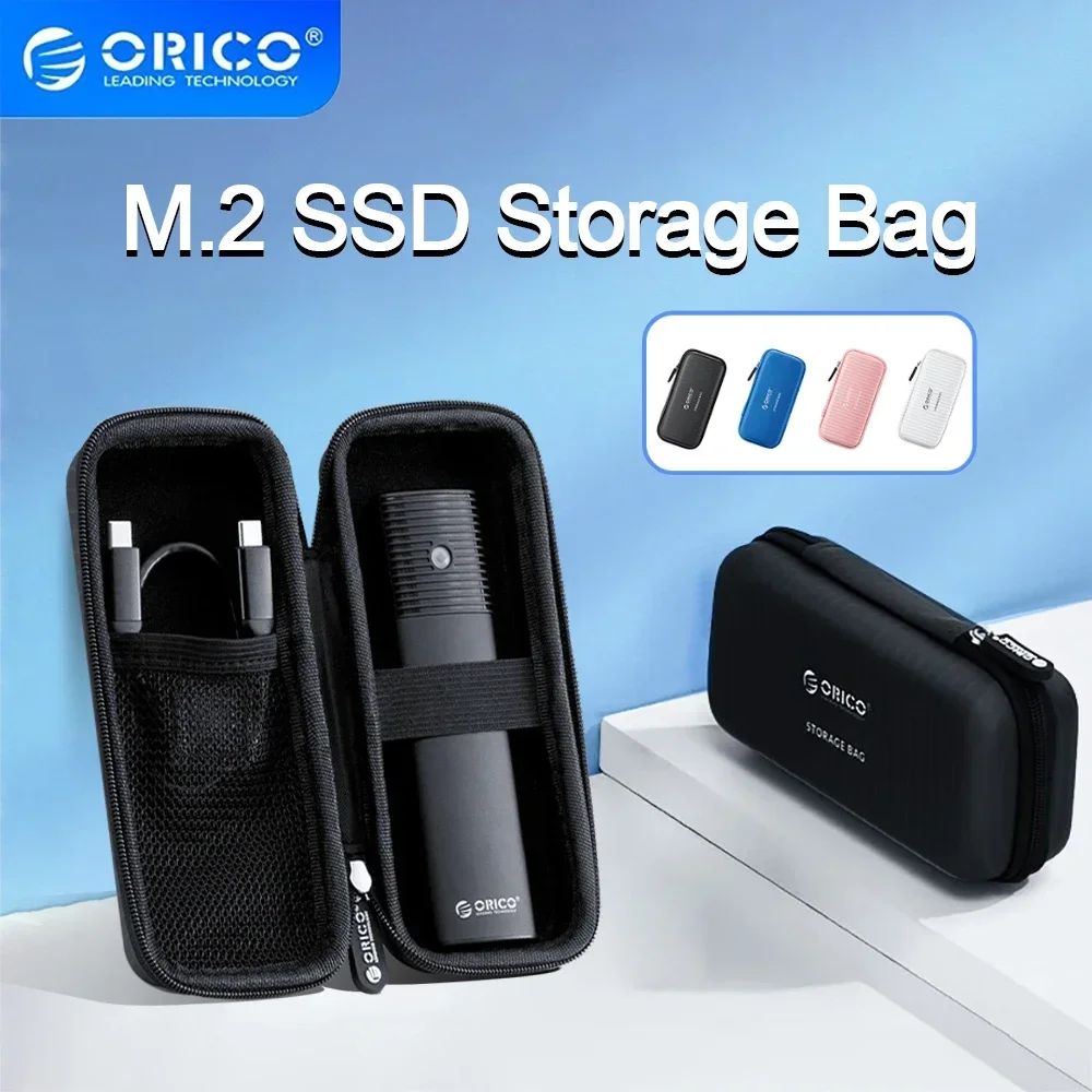 ORICO Ssd Nvme M2 Hard Disk Case Protection Bag for External M.2 Case/M.2 SSD /USB Cable /U Disk Large Capacity Storage Bags