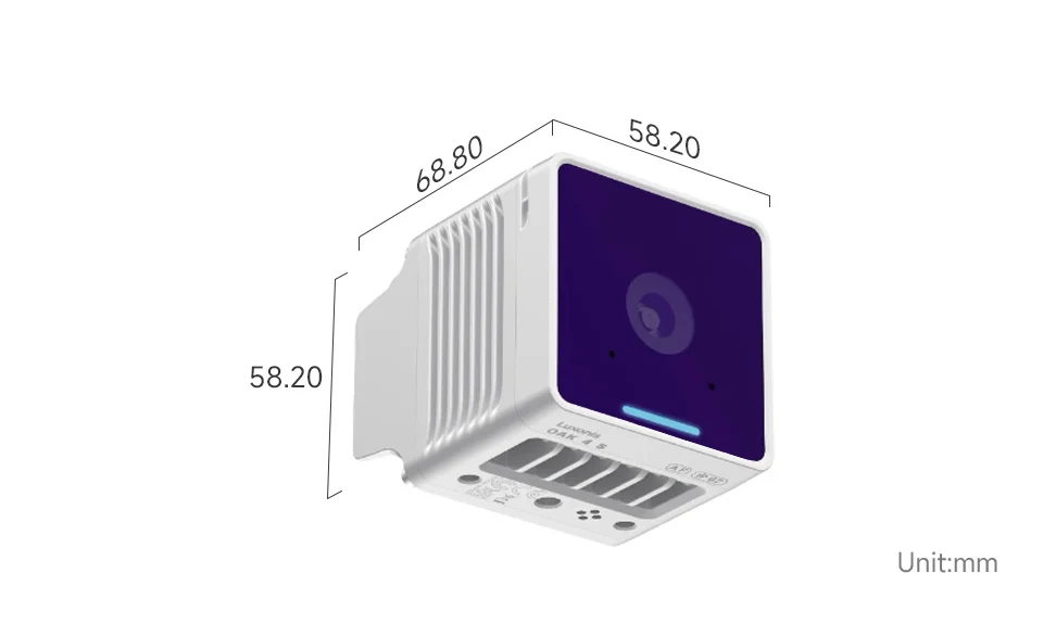 OAK 4 S 48MP Edge AI Inference Camera, Provides 48 TOPS (INT8) And 12 TOPS (FP16) Of Edge AI Computing Power