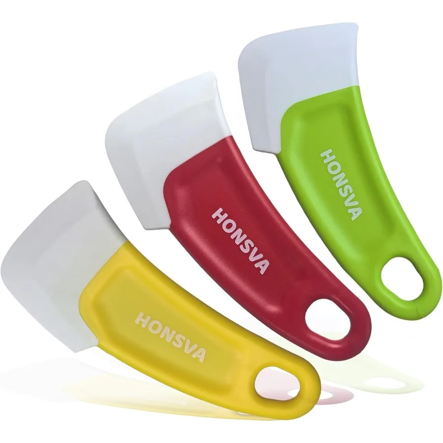

Dish Scraper for Cleaning Pans Pots Bowls Silicone Kitchen Sraper Non-stick Scraping Spatulas Tool 3 Piece in 1 Pack.