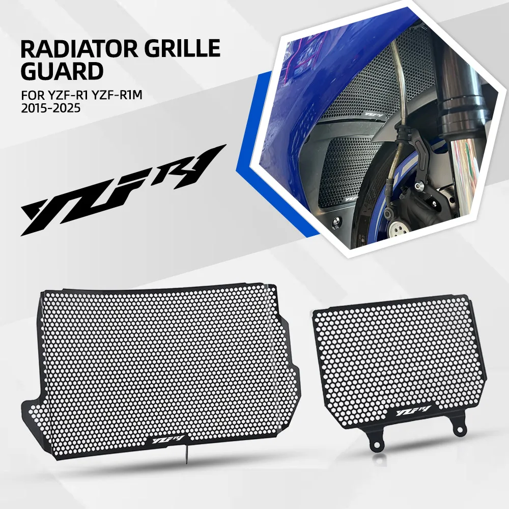 2023 2024 2025 YZFR1 Radiator Grille Guard Cover Protector For Yamaha YZF-R1 YZF-R1M 2015-2019 2020 2021 2022 2023 2024 2025