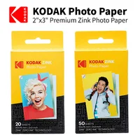 Papel fotográfico Kodak Premium Zink original de 2 x 3 pulgadas (20-100 hojas) Compatible con Kodak Smile, Kodak Step, papel fotográfico PRINTOMATIC