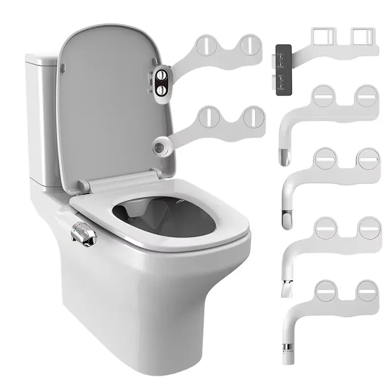 for BC101 Series Cold Water Double Nozzle Non Electric Bidet Toilet Accessory Holder with Water Pressure Control