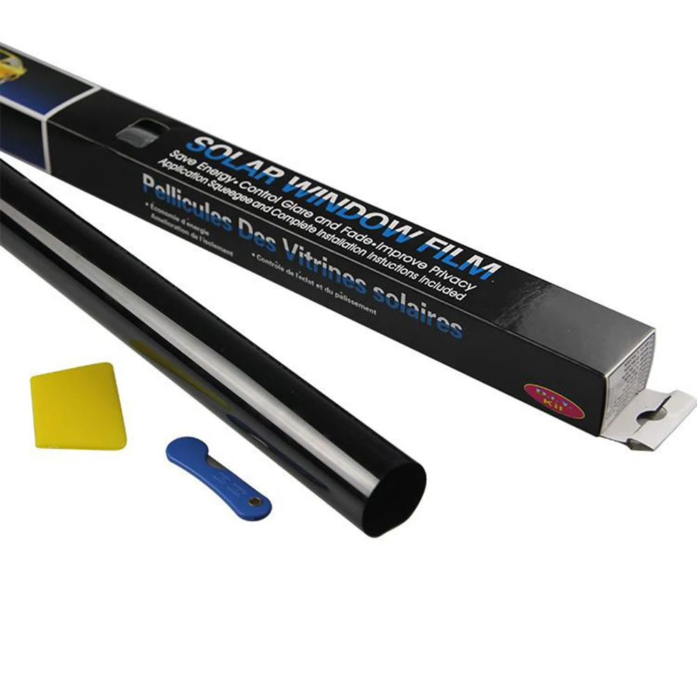 احصل على لفة فيلم تينت من الدرجة الاحترافية لسيارتك أو منزلك - لفة سوداء 300 مم × 5 م مع VLT من 5% إلى 35%