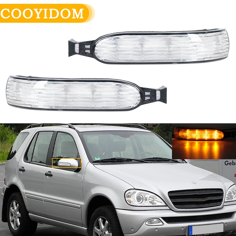 

Автомобильное зеркало указателя поворота для Mercedes Benz W163 ML270 ML230 ML350 ML430 ML 2002-2005, боковой фонарь поворота 1638200521/1638200621