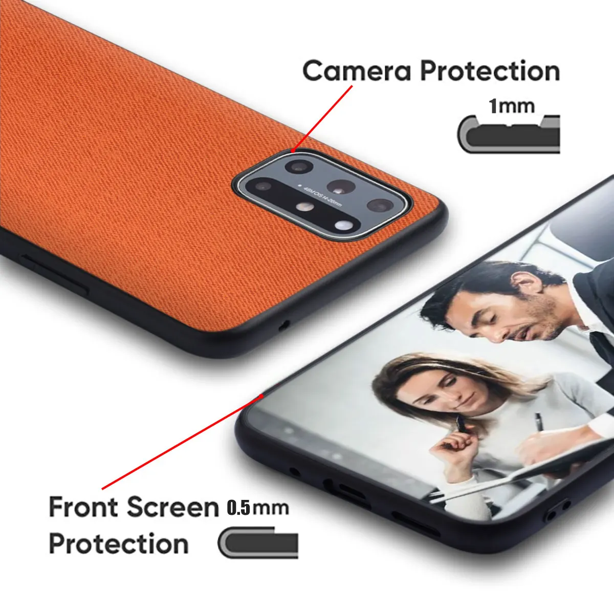 Luxury Textile Leather Case for Samsung Galaxy Xcover 7 5 Soft TPU Hard Phone Cover Precise camera hole position Solid color