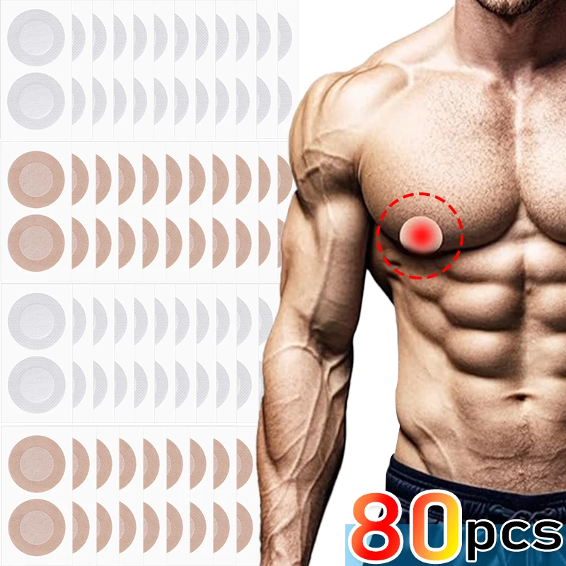 Men Antiwear Nipple Cover Strong Viscosity Chest Stickers Thin Brethable Waterproof Breast Patch Anti Convex Point Nipples Cover