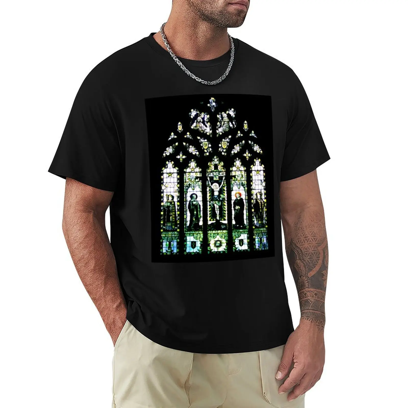 Stained Glass T-Shirt graphic t shirt vintage anime tshirt rapper graphic tees mens graphic t-shirts hip hop