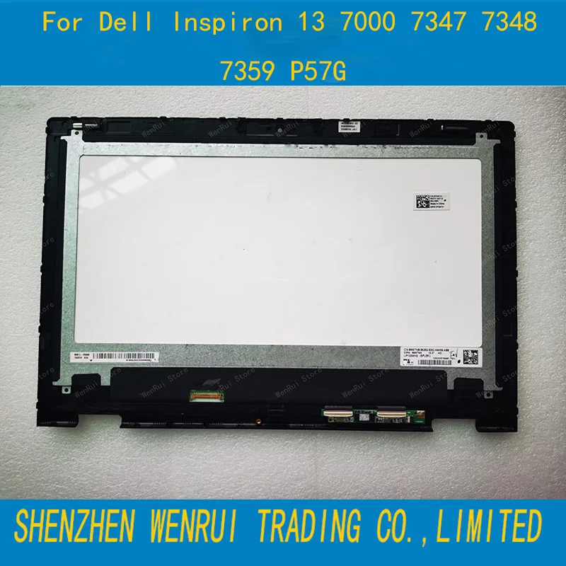 Original Lcd Touch Screen Assembly hd Testado para Dell Inspiron 13 7000 7347 7348 7359 P57g Lp133wh2 sp b1