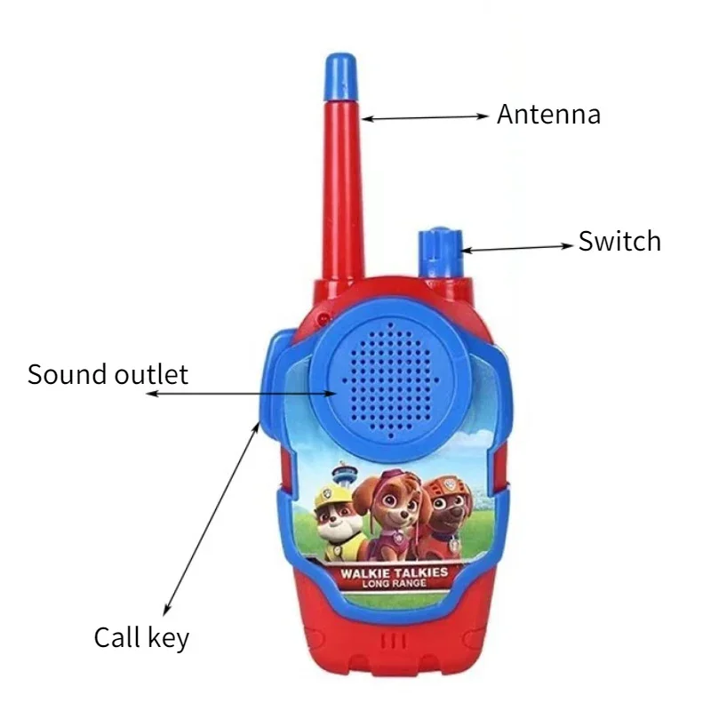 PAW Patroured Talkies Jouet pour Enfants, Parent-Enfant, Interphone Radio, Téléphone Extérieur, Jeu Parent-Enfant, Coffret Cadeau, Dessin Animé