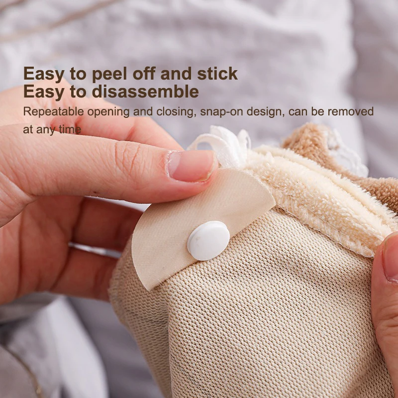 Quilt Holder Fixator Grippers BedSheet Quilt Clip 10 Pair Anti-Slip Blanket Buckles Duvet Cover Fastener Clip One Key To Unlock
