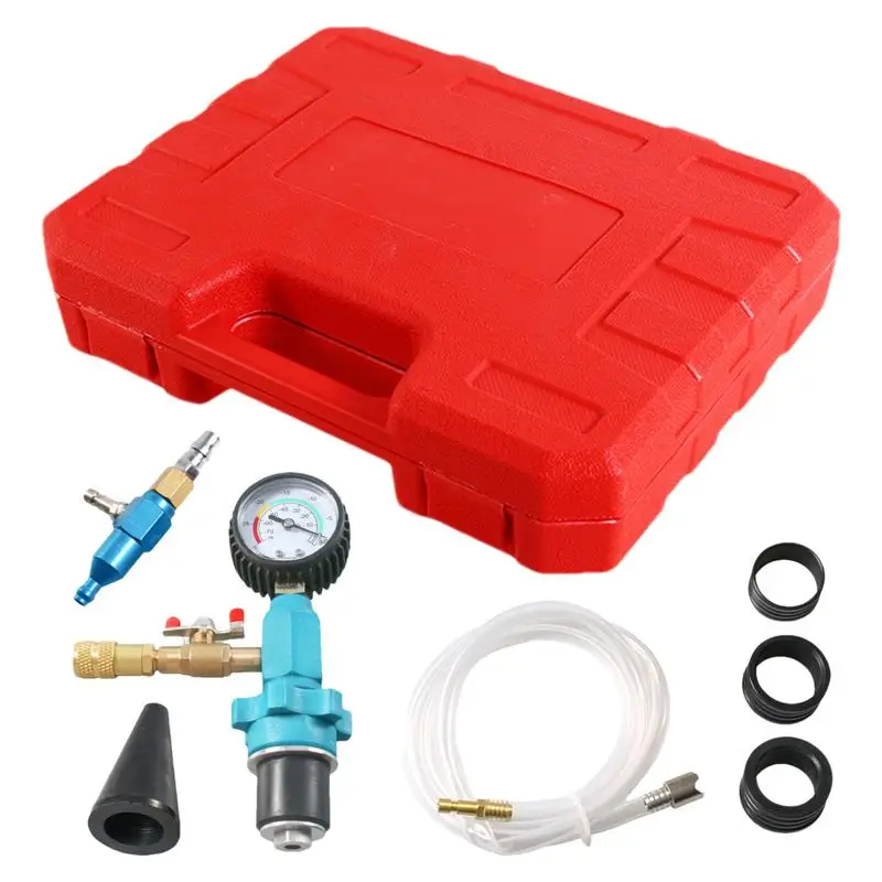 

Vacuum Coolant Fill Kit Automotive Coolant System Refiller Cooling System Purge Kit 7pcs Automobile Repairing Tool Supplies For