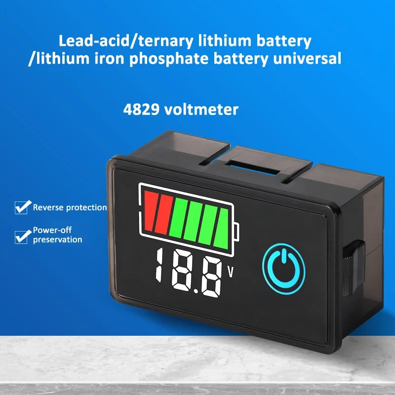 بطارية السيارة الرقمية الفولتميتر DC8-30V/100 فولت LED مؤشر مستوى شحن البطارية الرصاص الحمضية ليثيوم سعة البطارية العالمية متر