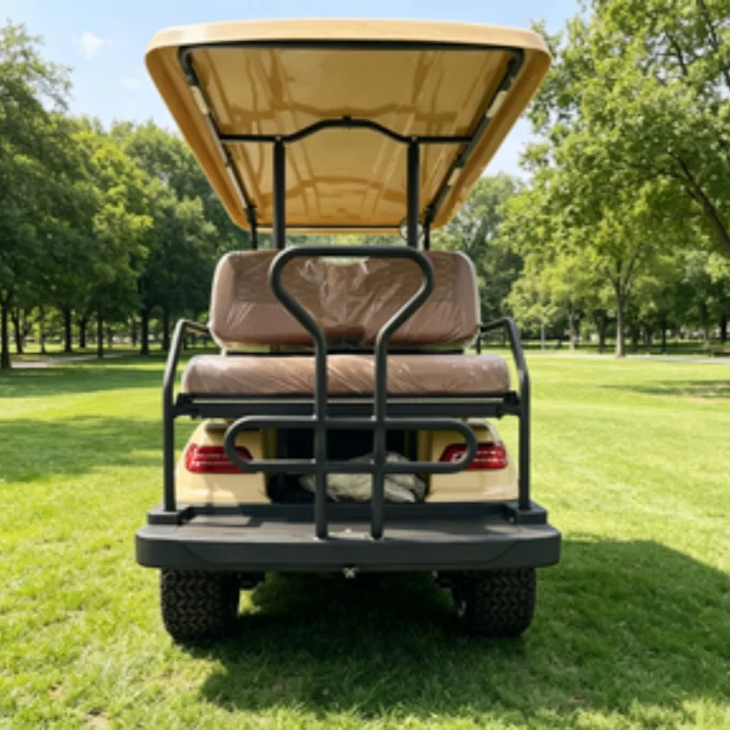 

Hot Selling 5000W Motor 60V Classic Shuttle Bus 4 Seater Off-Road Electric Golf Cart With Folding Windshield Free Custom Color