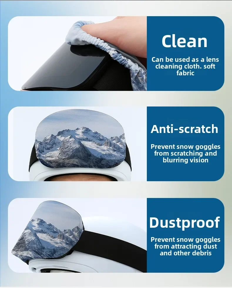 1/2/4/6Pcs Ski Brille Schutzhülle Mode Schnee Berg Sternen Druck Tragbare Staub-proof Scratch-Proof Ski Brillen Abdeckung – Detail 12