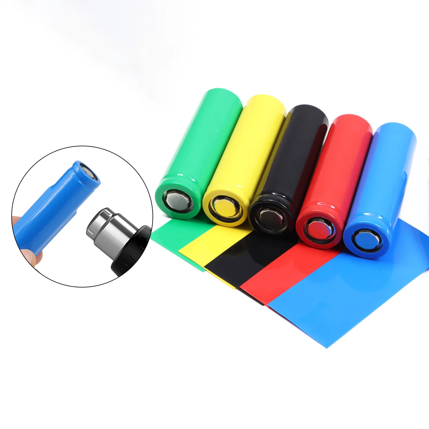 20~200Pcs 18650 Battery Insulated Film Protective Case Shrinkable Wrap PVC Heat Shrink Tube 29mmx72mm