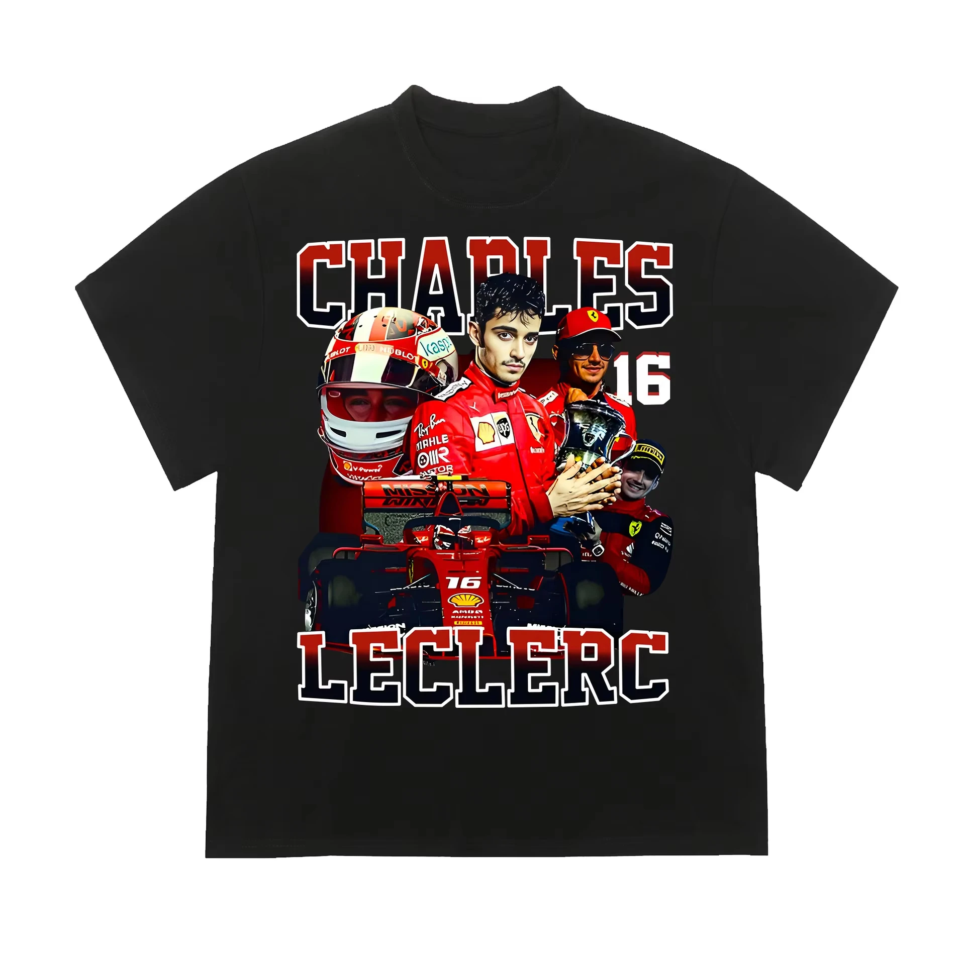 Neue Ankunft Charles Leclerc Baumwolle Gedruckt T-shirt F1 Motorsport Training Kurzarm Sommer Männer und Frauen T-shirts