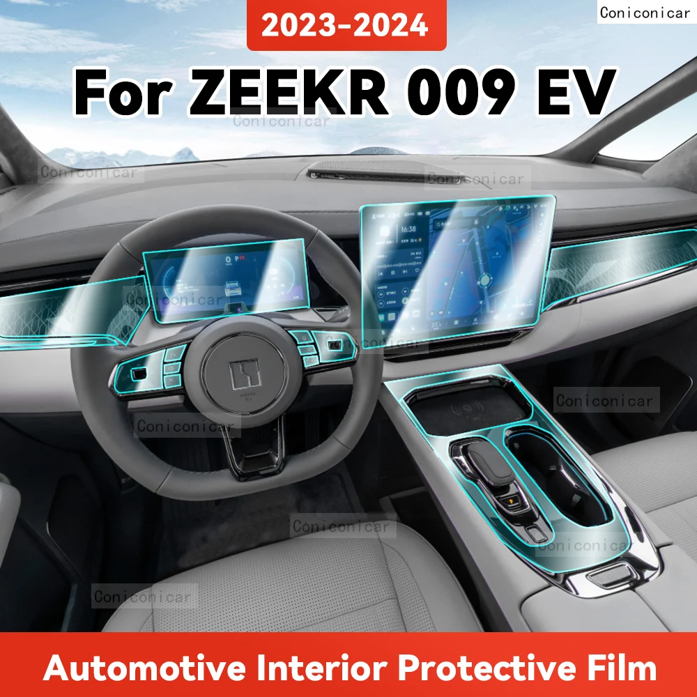 

TPU For ZEEKR 009 EV 2023 2024 Transparent Protective Film Car Interior Central Control Navigation Panel Accessories Sticker