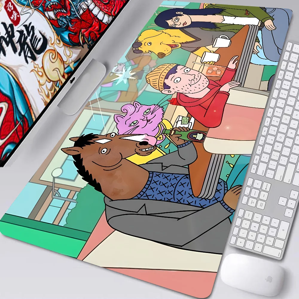 1PC Cartoon BoJack Horseman Mouse Mat Desk Mat With Pad Gaming Accessories Prime Gaming XXL Keyboard Pad Padding Mat