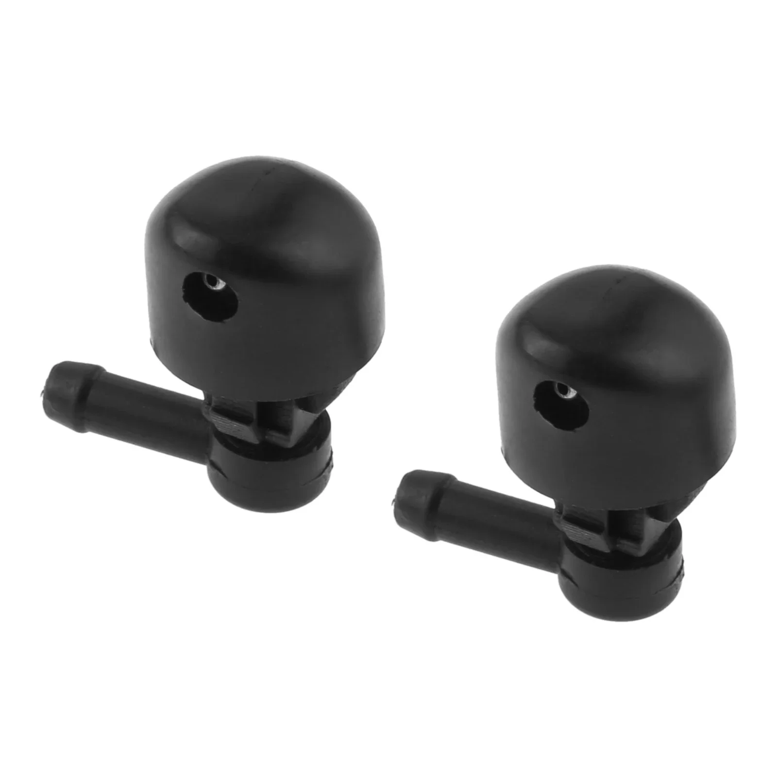 2Pcs Black Plastic Single Hole Auto Rear Window Wiper Windshield Spray Washer Nozzles Jet Sprayer for Most Car Accessories