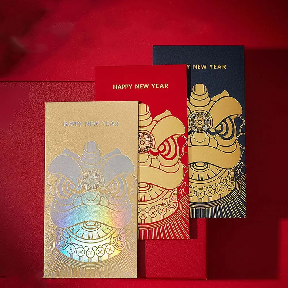 

Chinese Style Dragon Year Red Envelope Funny Stamping Gold New Year Money Red Envelope Hongbao Traditional Lucky Money Bag