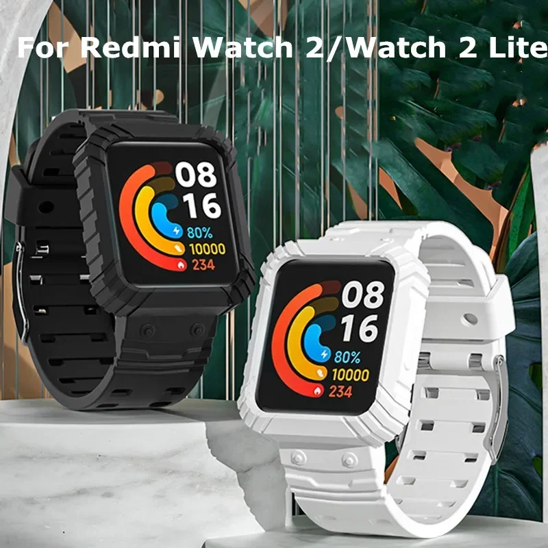 Custodia con cinturino in silicone per Xiaomi Redmi Watch 2 Lite Smart Watch cinturino sportivo di ricambio per Redmi Watch 1 2 Correa