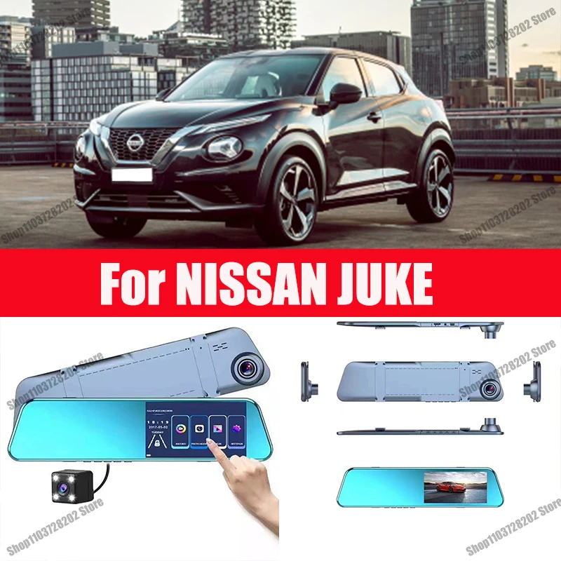 

For Nissan juke kicks carplay Android GPS Dash Cam AUX FM Radio Dashcam Car Camera Stream RearView Mirror Drive Recorder