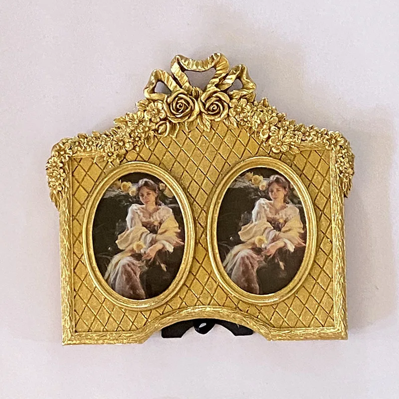 

Mutihome Room Decoration Photo Frame American Countryside Resin Photo Frame Gold Painting Frame Wedding Picture Frames