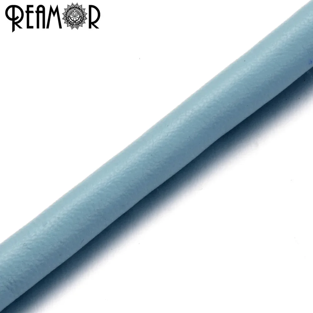 REAMOR 1M High Quality 6mm Super Fiber PU Sheepskin Leather Rope String Cord For Bracelet DIY Jewelry Making Findings Wholesale