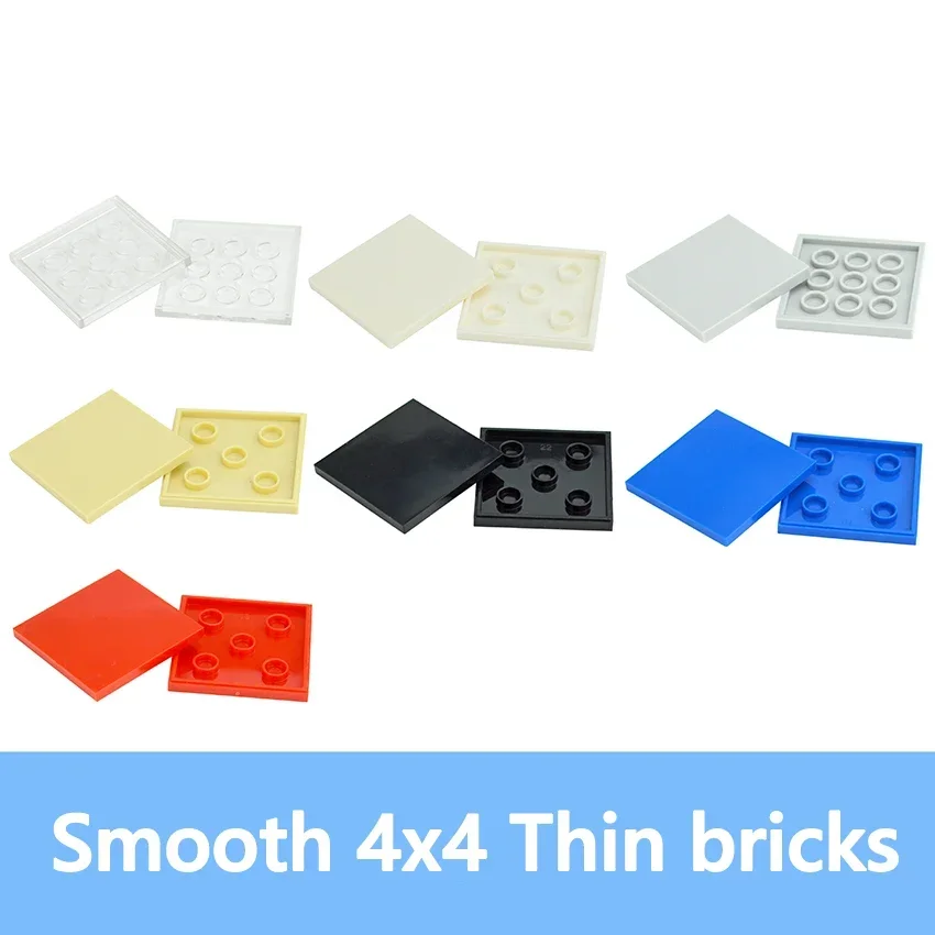 

DIY Tile 4x4 Building Blocks Figure Bricks 30PCS Assembles Particles Smooth Flat 4*4 MOC Educational Creative Toys for Children