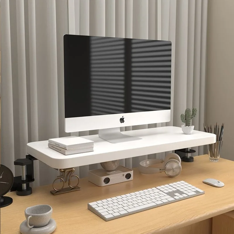 Wooden Keyboard Storage Tray Rack Office Desk Monitor Height Increasing Bracket Multifunctional Telescoping Mouse Organizer Tray