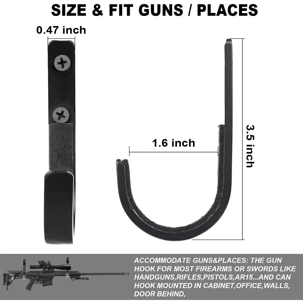 Arma rack de armazenamento rifles espingarda ganchos montagem na parede cabides para qualquer rifle espingarda arco tiro com arco com estofamento macio e pesado