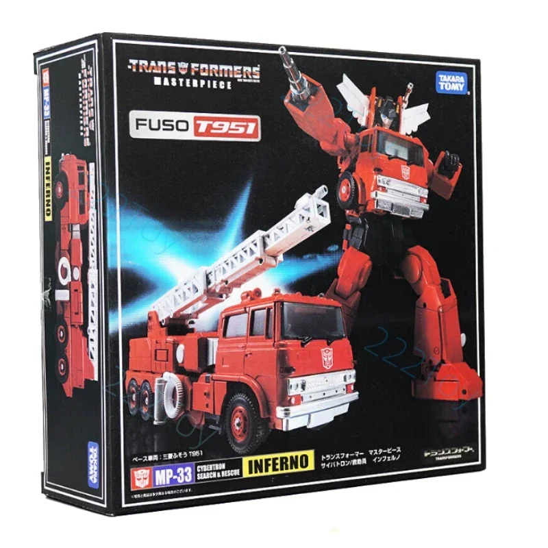 In Stock Transformers Toy Masterpiece MP-33 KO Edition Classic Inferno Action Figure Robot Toy Anime Figures Collectible Hobbies