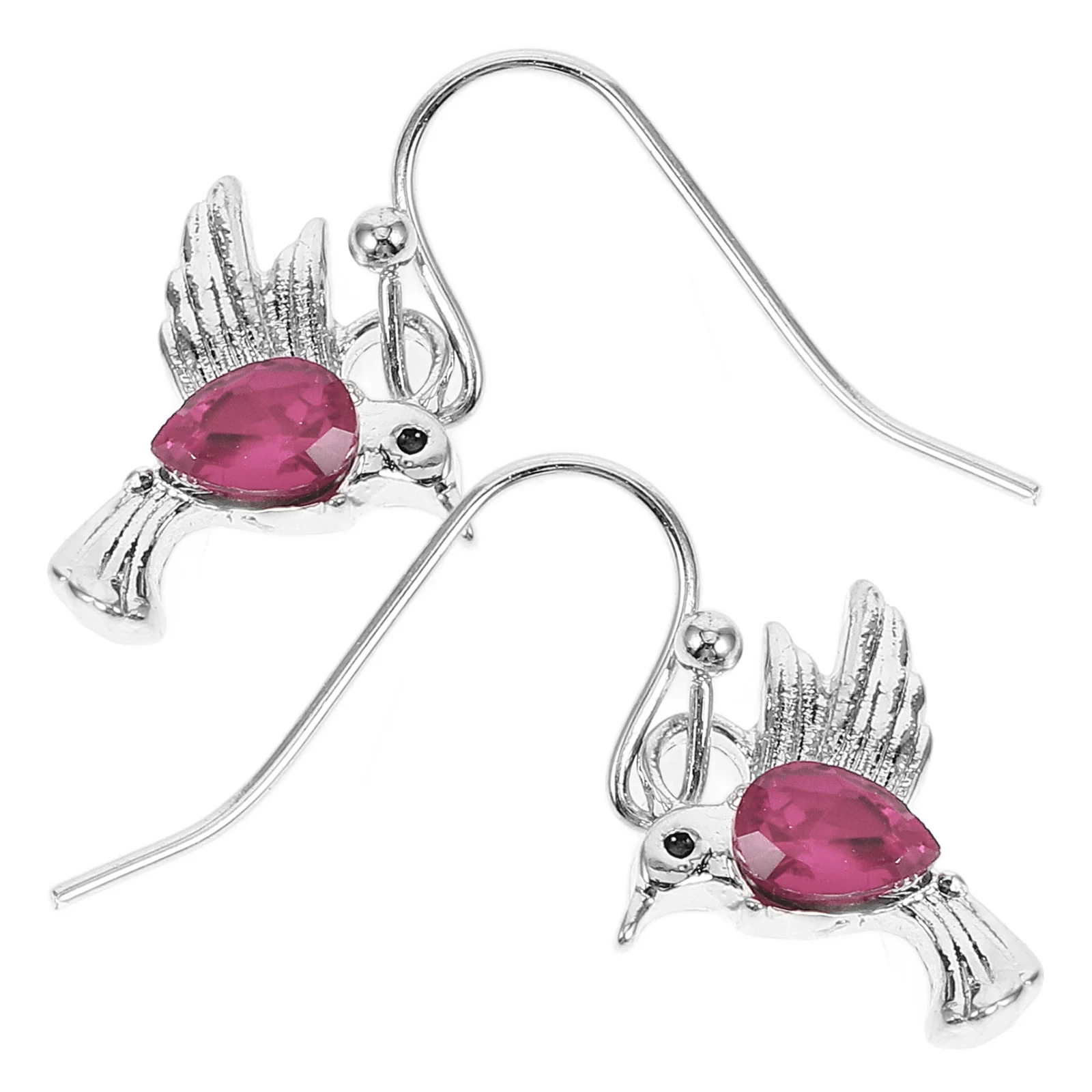 

Sterling Silver Hummingbird Earrings Jewelry for Women Cosplay Colorful Pendant