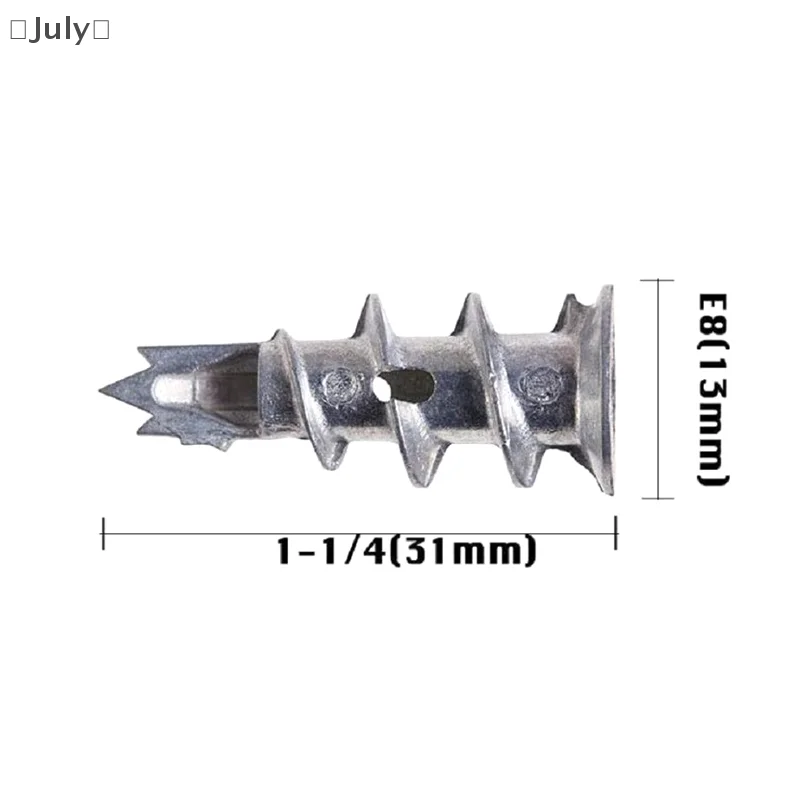 20/40/60 Uds. Ancla de paneles de yeso de aleación de Zinc, enchufe de pared autoperforante de pared hueca con tornillo de rosca, perno de paneles de yeso