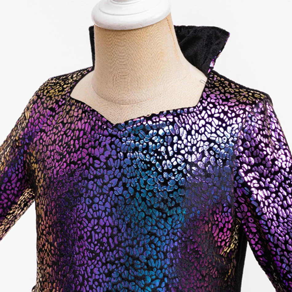 Mermaid Ursula Cosplay Princess Dress Children Long Sleeves Halloween Carnival Party Costume Girls Kid Stage Performance Clothes view 4