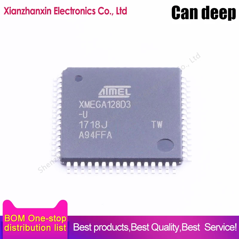 

1PCS/LOT ATXMEGA128D3-AU XMEGA128D3 TQFP-64 Single-chip microcomputer