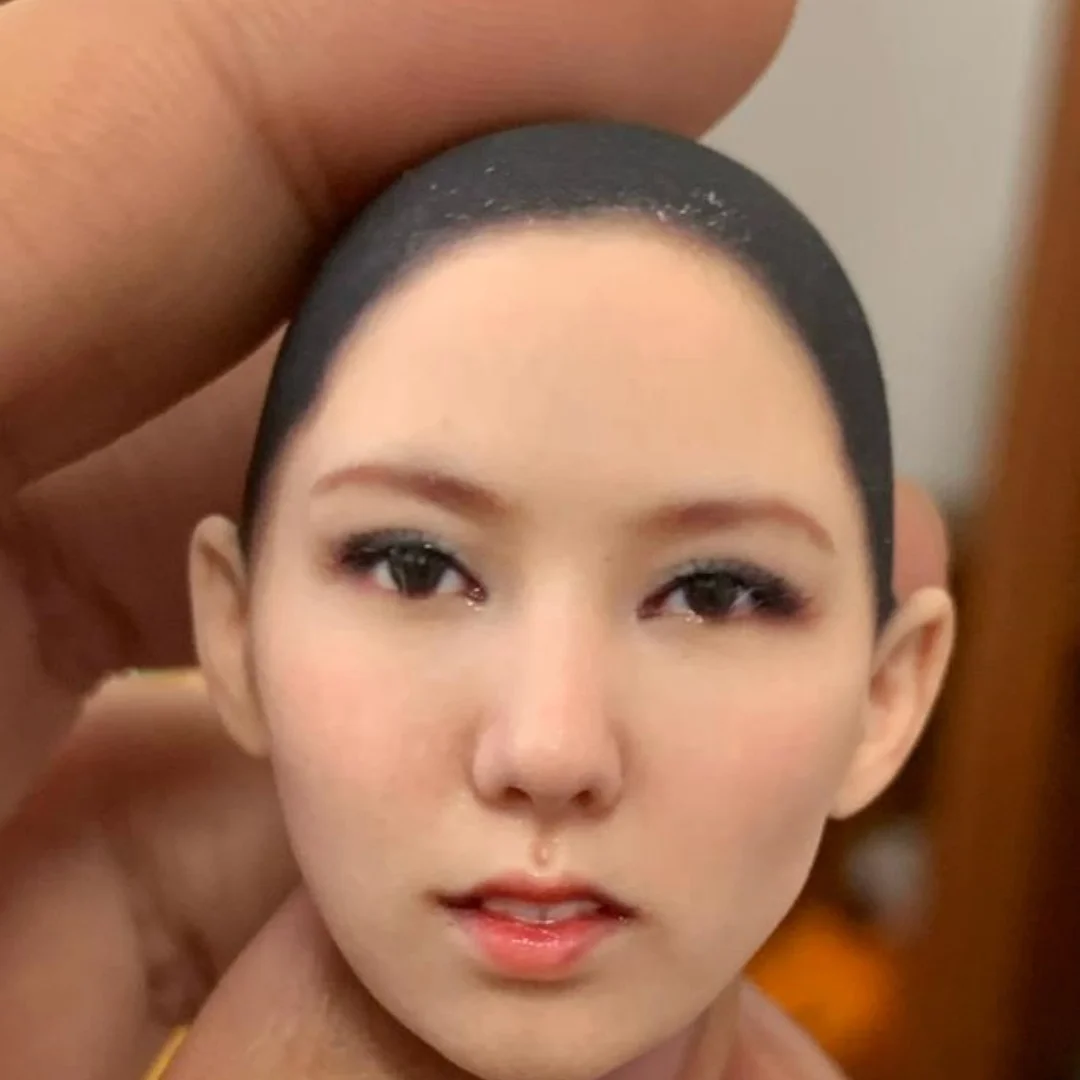 

1/6 1/12Head Sculpt Janpanese Female Head Carving Scale Fit 12''figure toys Fit 12'' Female PH TBL Figure Body