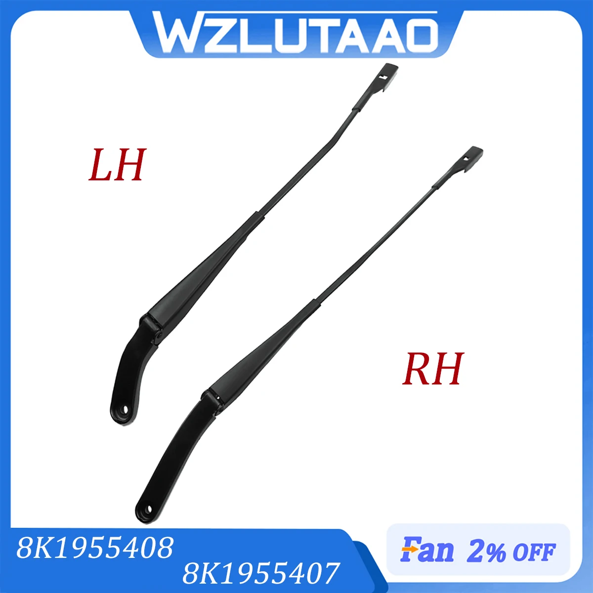 8K1955407 8K1955408 Front Right or Left Windshield Wiper Arm 8K1955407A 8K1955408A For Audi A4 S4 A5 S5 A4L RS5