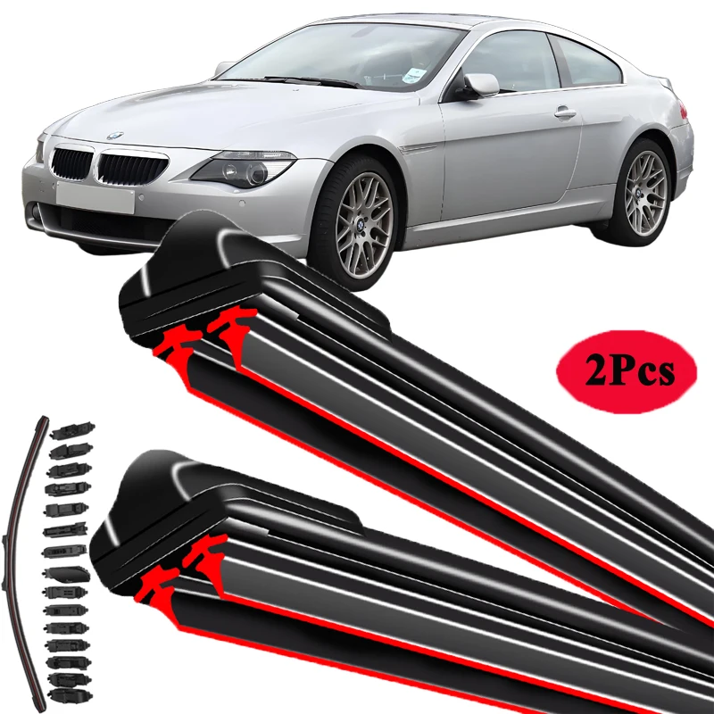 

Для BMW 6 серии E63 E64 Coupe 2003 ~ 2010 передние щетки стеклоочистителя резак лобовое стекло автомобильные аксессуары чистка бескостная безрамная резина