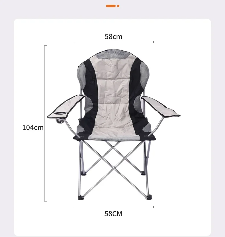 Outdoor foldable fishing chair with armchair camping folding chair beach chair convenient fishing