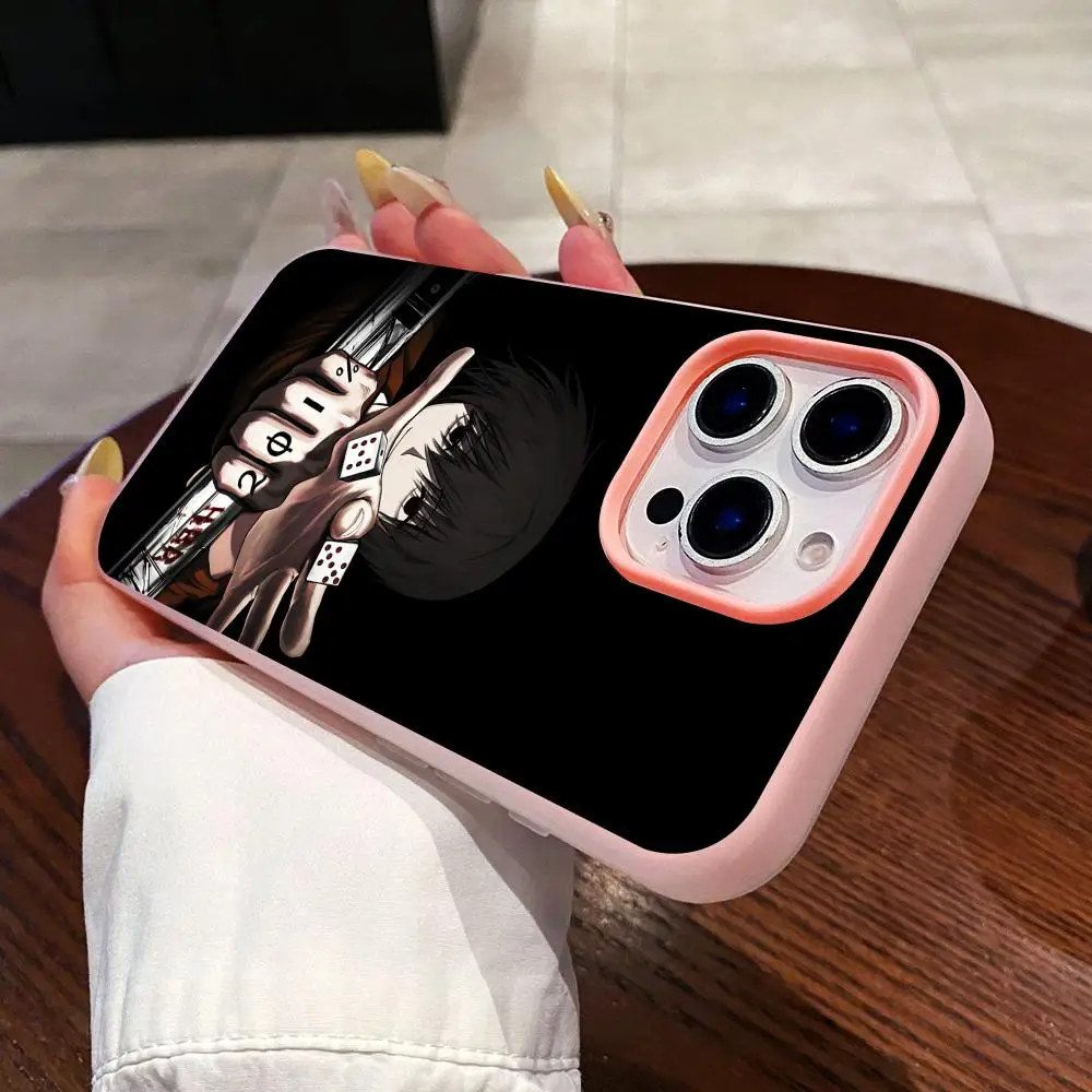 

Sakamoto Days Nagumo Phone Case for iPhone 17 16 15 14 13 12 11 Air Pro Max Plus Jelly Double layer Pink Cover