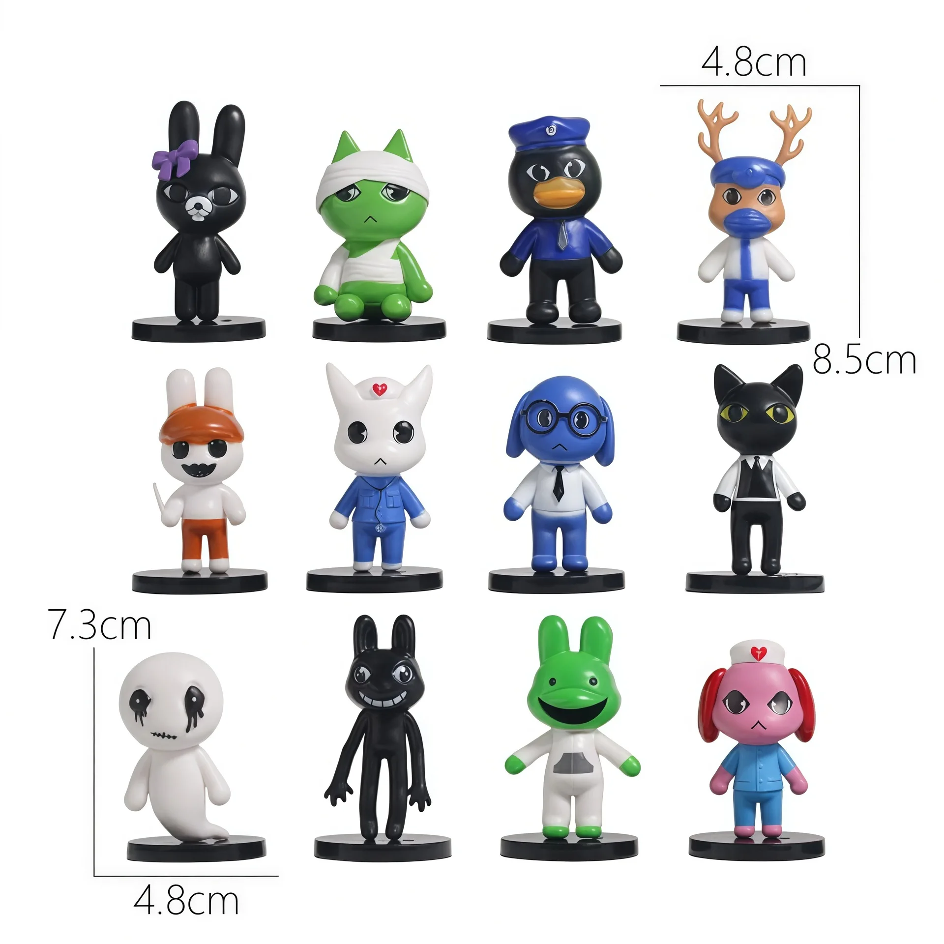 Model Animal Hospital Figure Doll Set Hot Game Lobby Cat Bunny Stalker Action Figures PVC Desktop Collection Toy