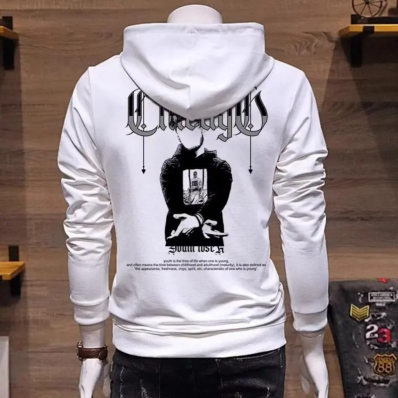 

Spring Autumn Men's Hoodies Japan Fashion Streetwear Harajuku Sweatshirt Men Print Cartoon Men Clothing Tops Pullover Hoodie Men