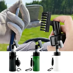 Golf Clubs Cleaning Brush Portable Golf Club Groove Brush with Push Type Water Bottle Water Brush Golf Swing Groove Cleaner