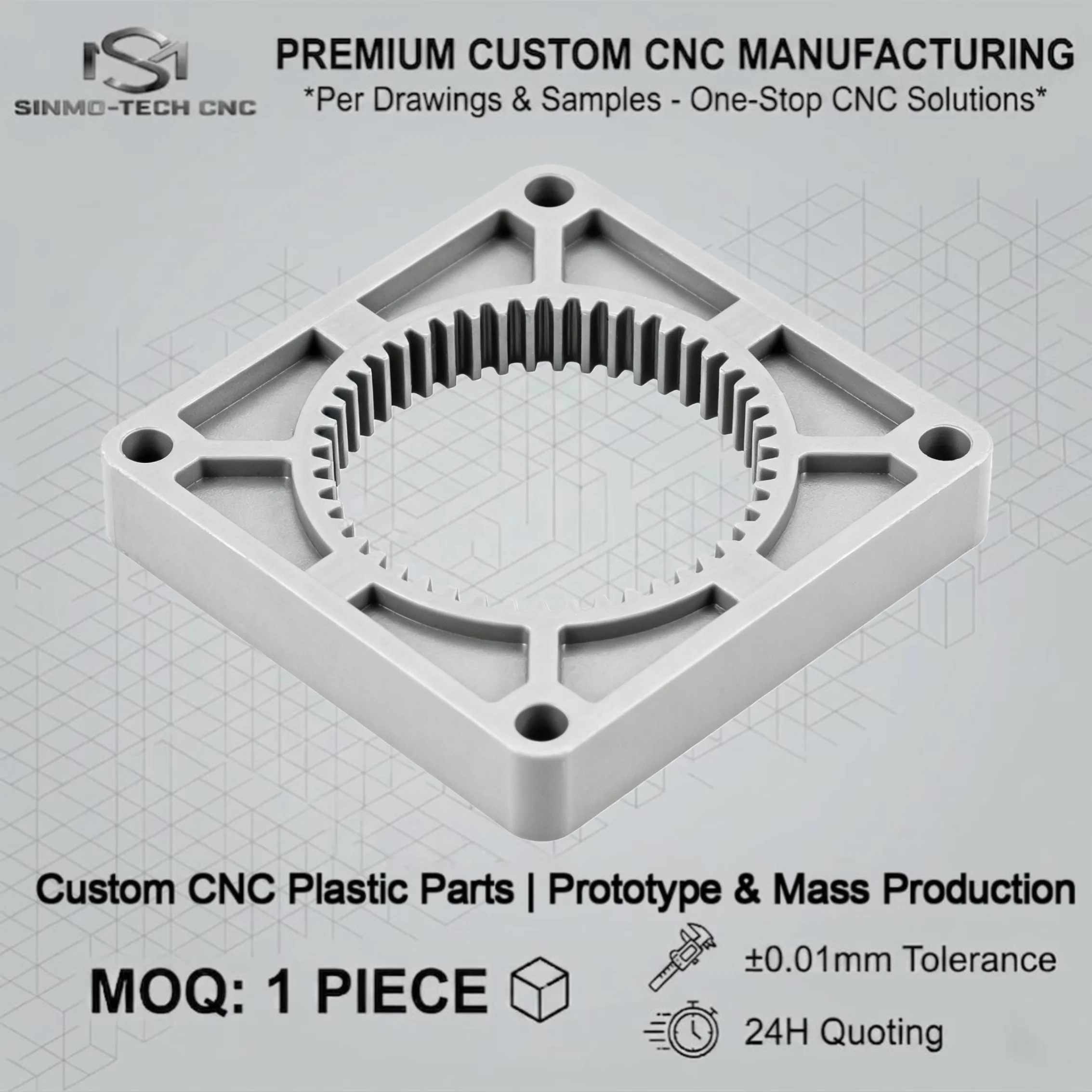 CNC Milling Turning Custom Engineering Plastic Components POM PA66 PTFE PPS PSU OEM Rapid Prototyping Service